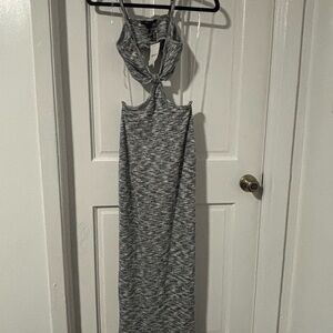 Forever 21 Black and White Bodycon Halter Dress